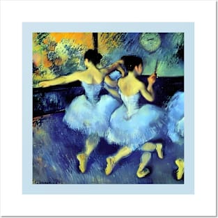 ballerinas in blue Posters and Art